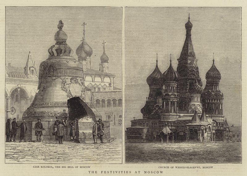 Les festivités à Moscou (gravure) - English School