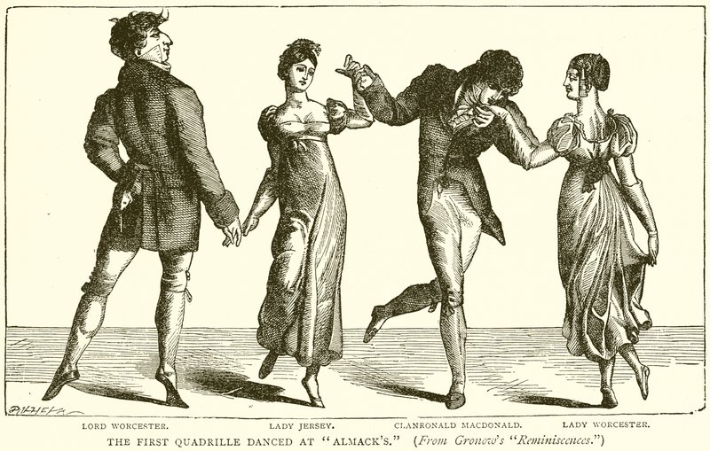 Le premier quadrille dansé à Almacks - English School