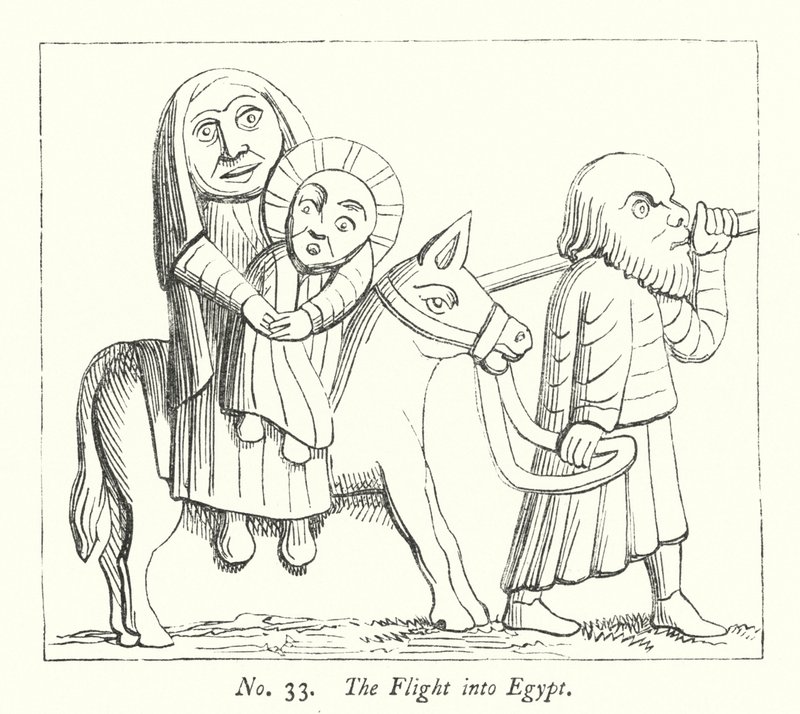 La fuite en Égypte (gravure) - English School