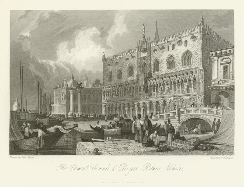 Le Grand Canal et le Palais des Doges, Venise, 1844 - English School