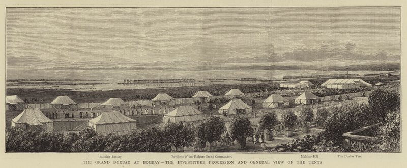 Le grand durbar à Bombay, la procession d