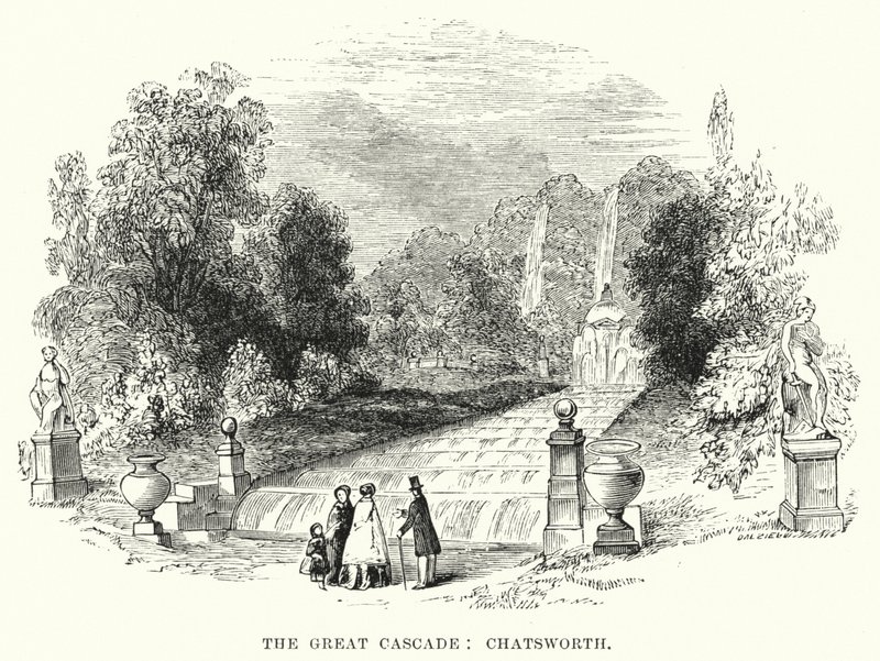 La grande cascade, Chatsworth - English School