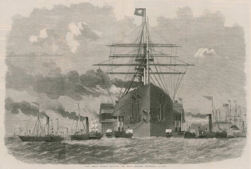 Le Great Eastern contournant le point en face de Blackwall - English School