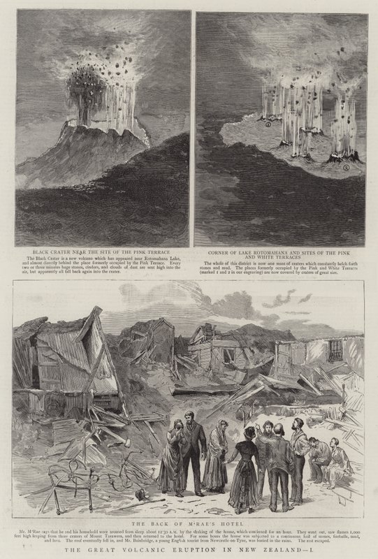 La grande éruption volcanique en Nouvelle-Zélande, I - English School