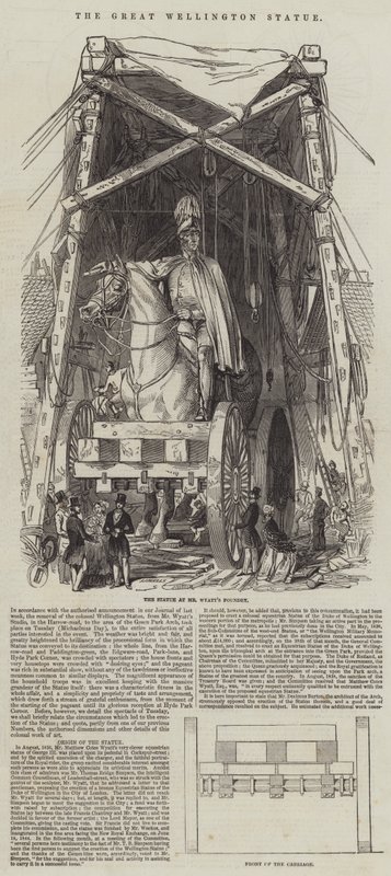 La Grande Statue de Wellington (gravure) - English School