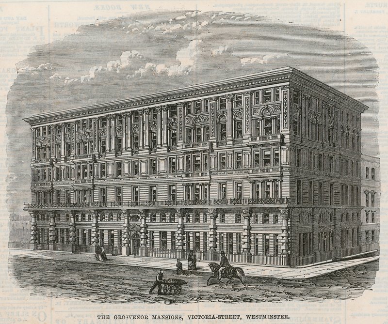 Les Grosvenor Mansions, Victoria Street, Westminster, Londres - English School