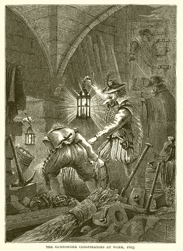 Les Conspirateurs de la Poudre à Canon au Travail, 1605 - English School