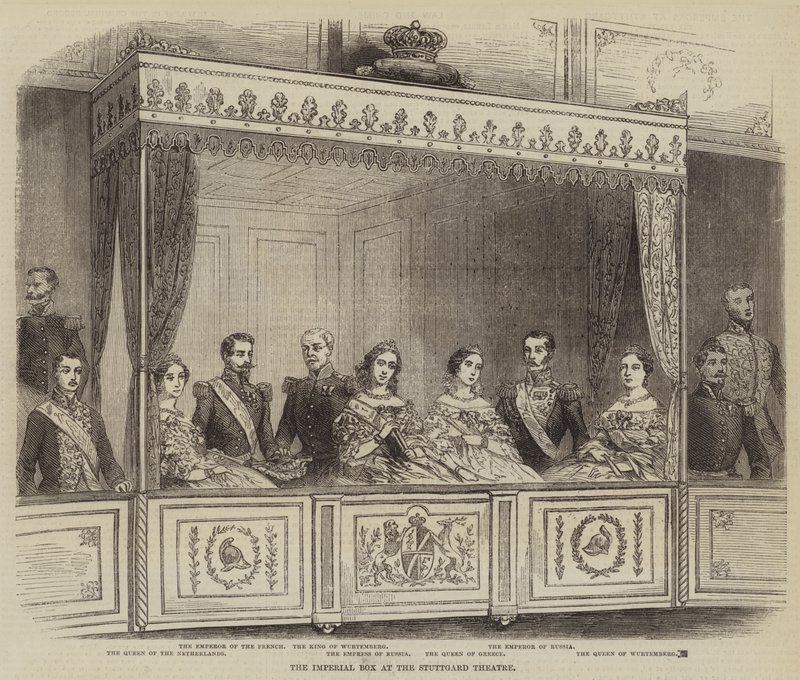 La loge impériale au théâtre de Stuttgart (gravure) - English School