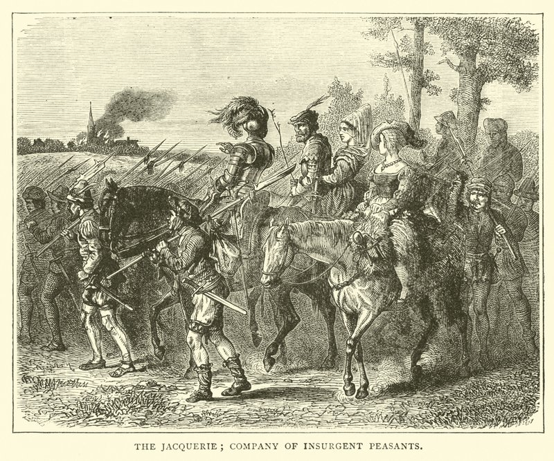 La Jacquerie; compagnie de paysans insurgés - English School