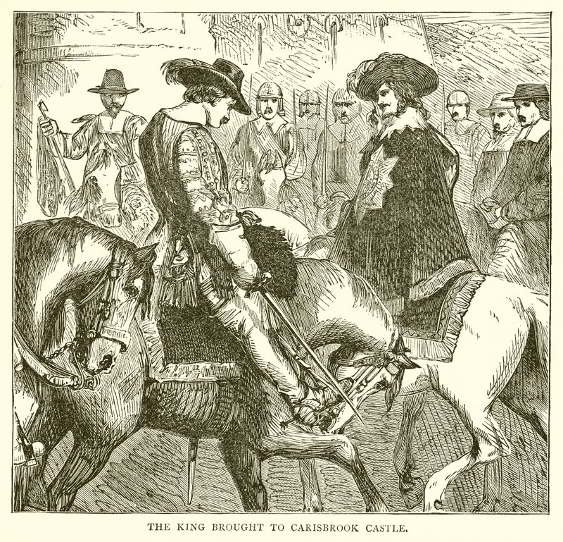 Le roi amené au château de Carisbrook - English School