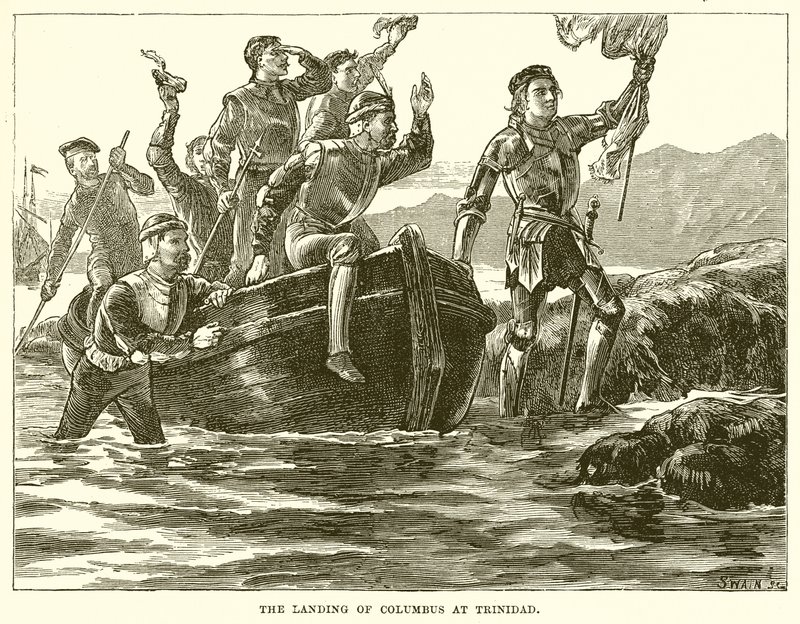 Le débarquement de Colomb à Trinidad - English School