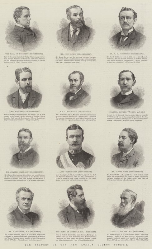 Les dirigeants du nouveau conseil du comté de Londres - English School