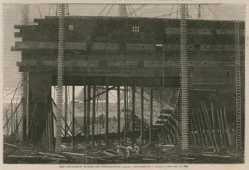 Le Leviathan pendant sa construction - English School