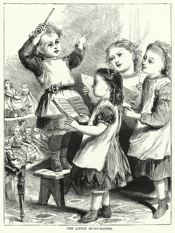 Le petit maître de musique (gravure) - English School