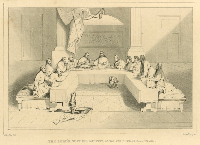 La Cène, Matthieu XXVI, Marc XIV, Luc XXII, Jean XIII - English School