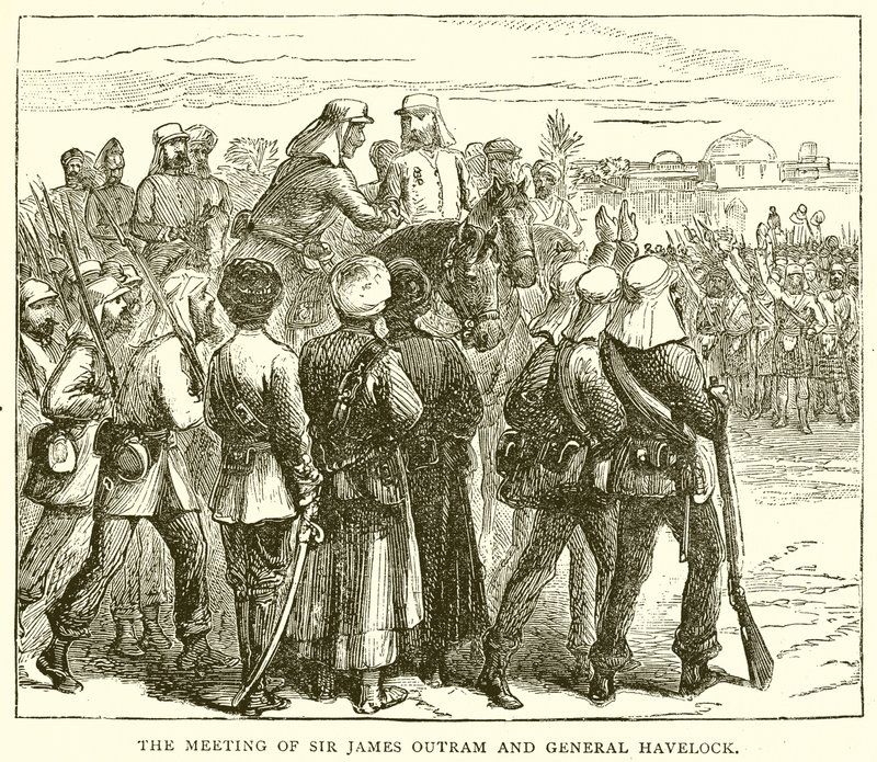 La rencontre de Sir James Outram et du général Havelock - English School