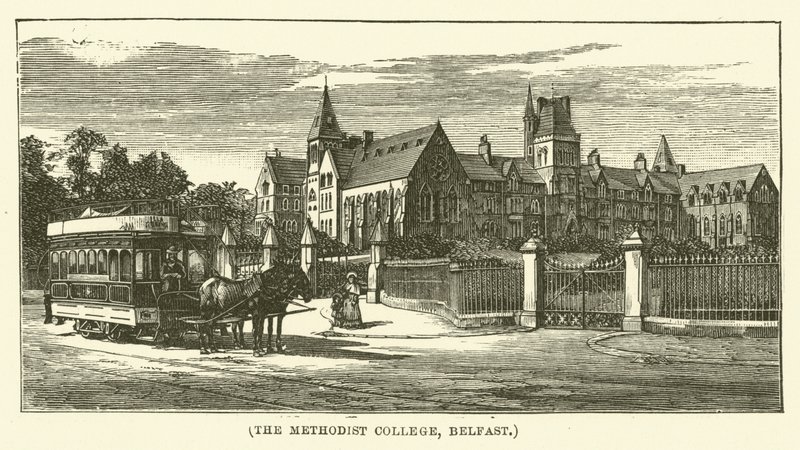 Le Collège méthodiste, Belfast (gravure) - English School