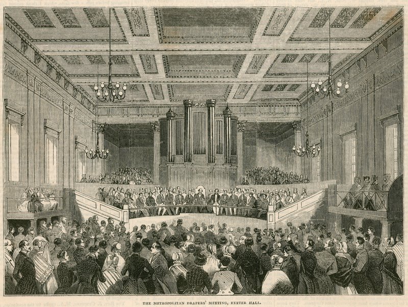 Réunion des Drapers Métropolitains à Exeter Hall, Londres - English School