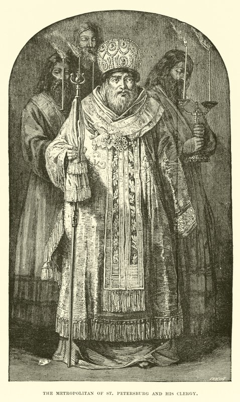 Le Métropolite de Saint-Pétersbourg et son clergé - English School