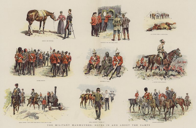 Les manœuvres militaires, notes dans et autour des camps - English School