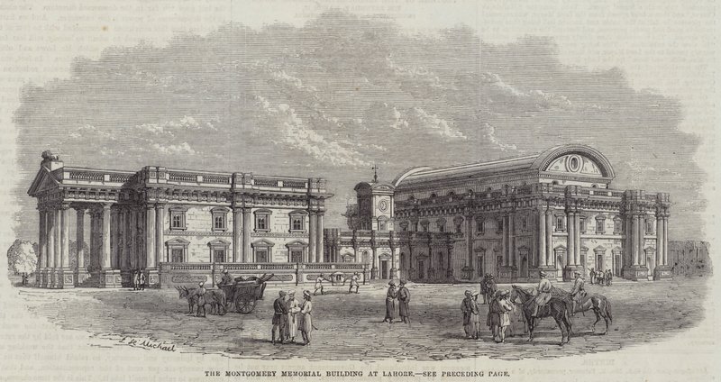 Le bâtiment commémoratif Montgomery à Lahore (gravure) - English School
