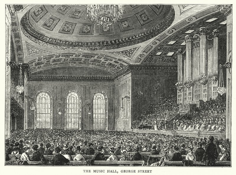 La salle de musique, rue George (gravure) - English School