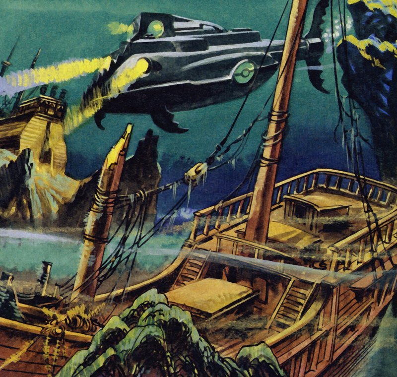 Le Nautilus est passé au-dessus des carcasses naufragées de deux galions français - English School