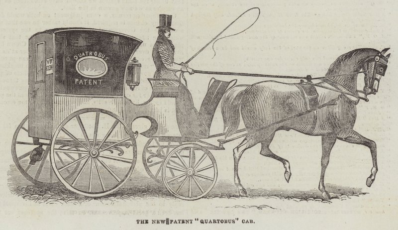 Le nouveau cab breveté "Quartobus" (gravure) - English School