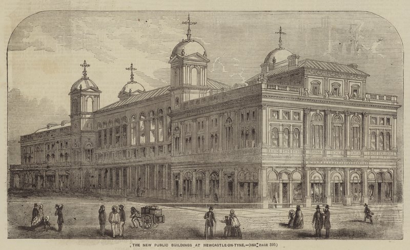 Les nouveaux bâtiments publics à Newcastle-on-Tyne (gravure) - English School