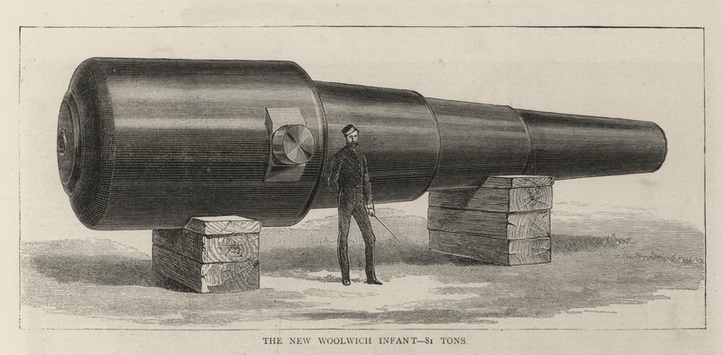 Le nouveau bébé de Woolwich, 81 tonnes (gravure) - English School
