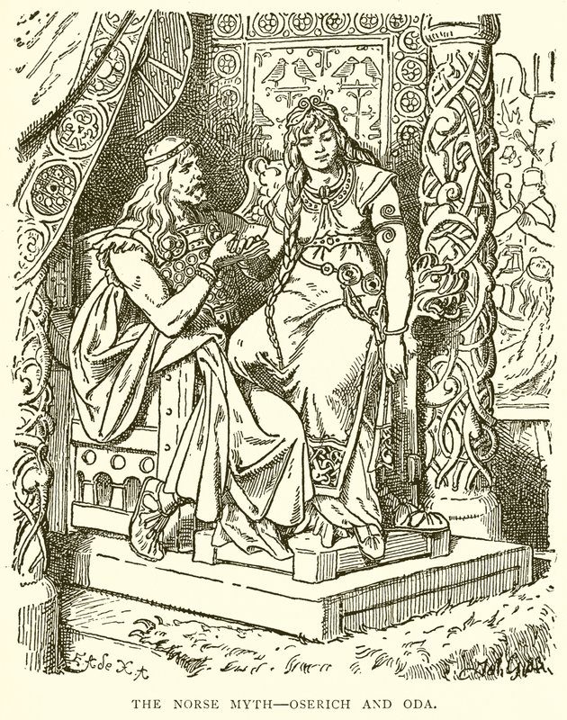 Le Mythe Norse--Oserich et Oda - English School