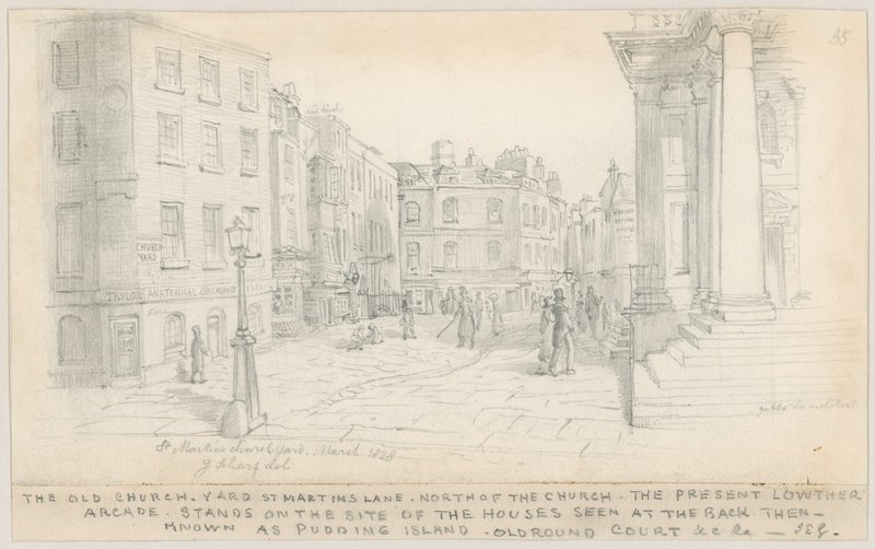Le vieux cimetière, St Martins Lane, au nord de l