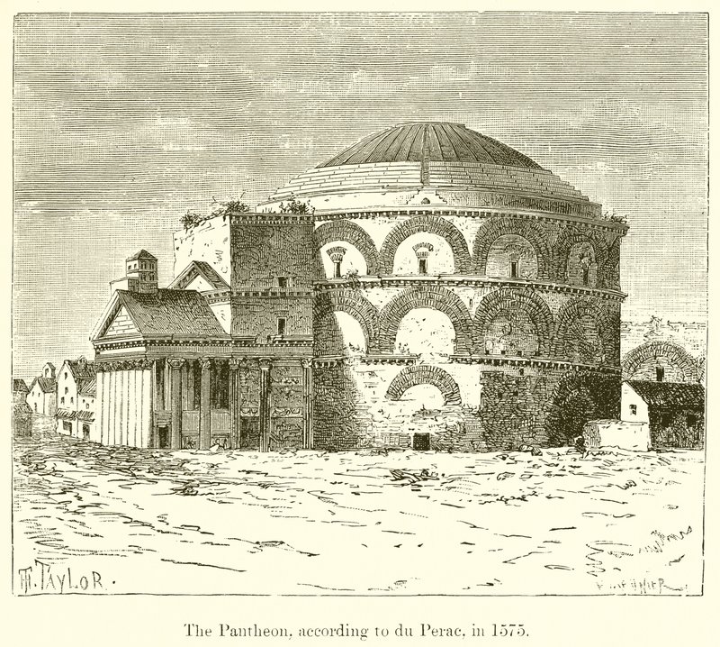 Le Panthéon, selon du Perac, en 1575 - English School