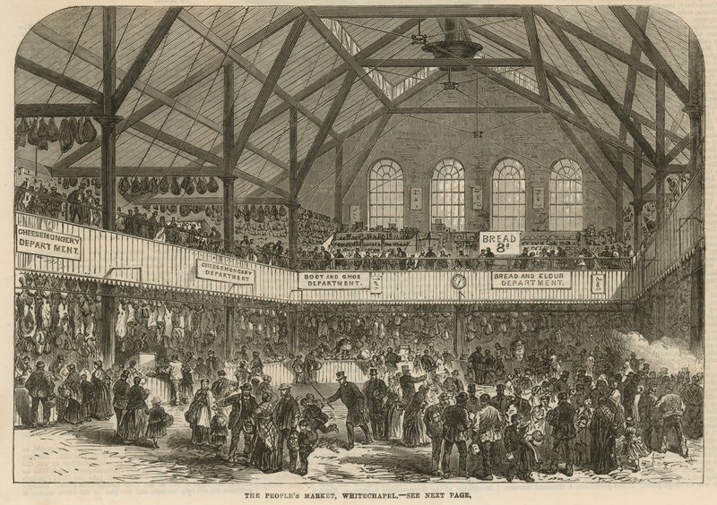 Le marché du peuple, Whitechapel, Londres - English School