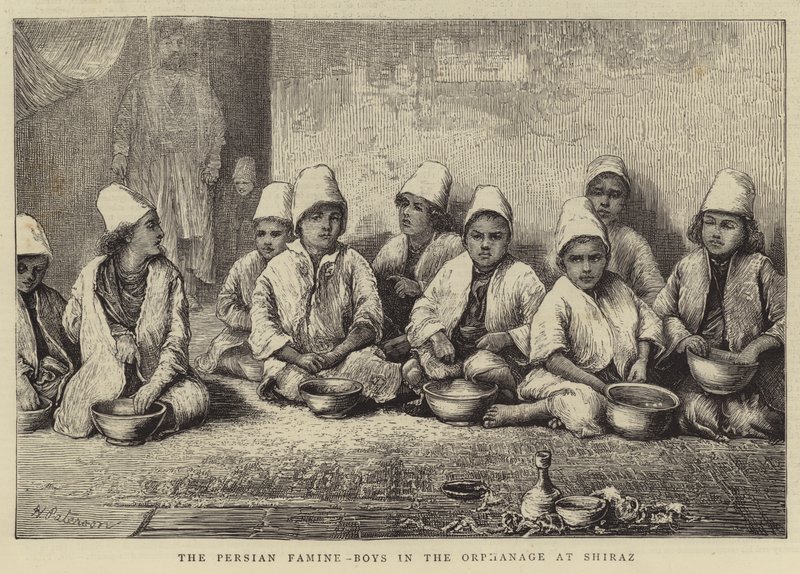 La famine en Perse, Garçons dans l