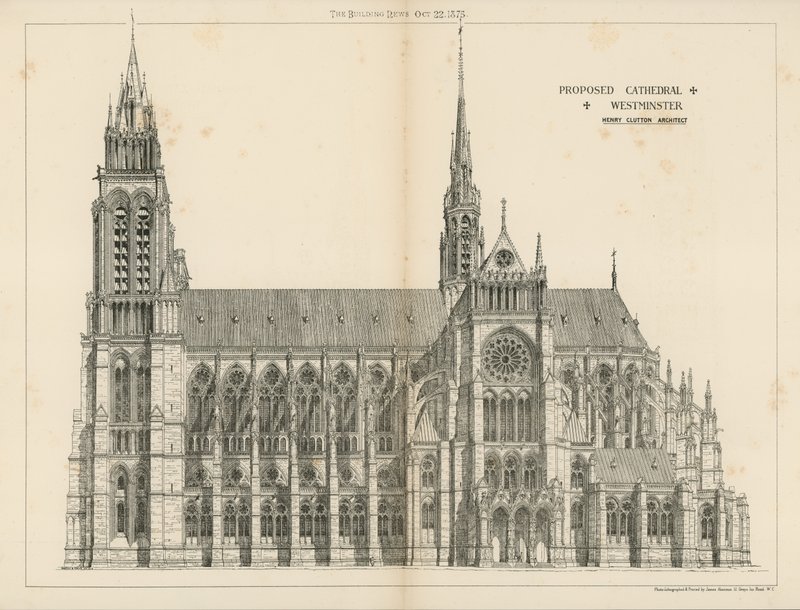 La cathédrale proposée à Westminster - English School