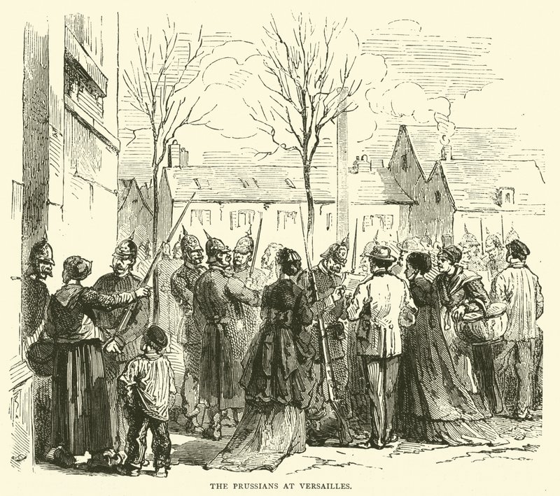 Les Prussiens à Versailles, janvier 1871 - English School