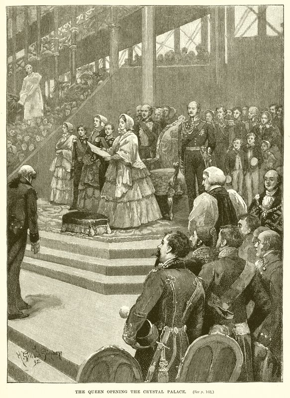 La reine ouvrant le Crystal Palace - English School