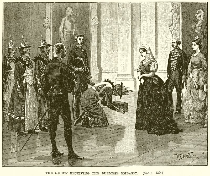 La reine recevant l