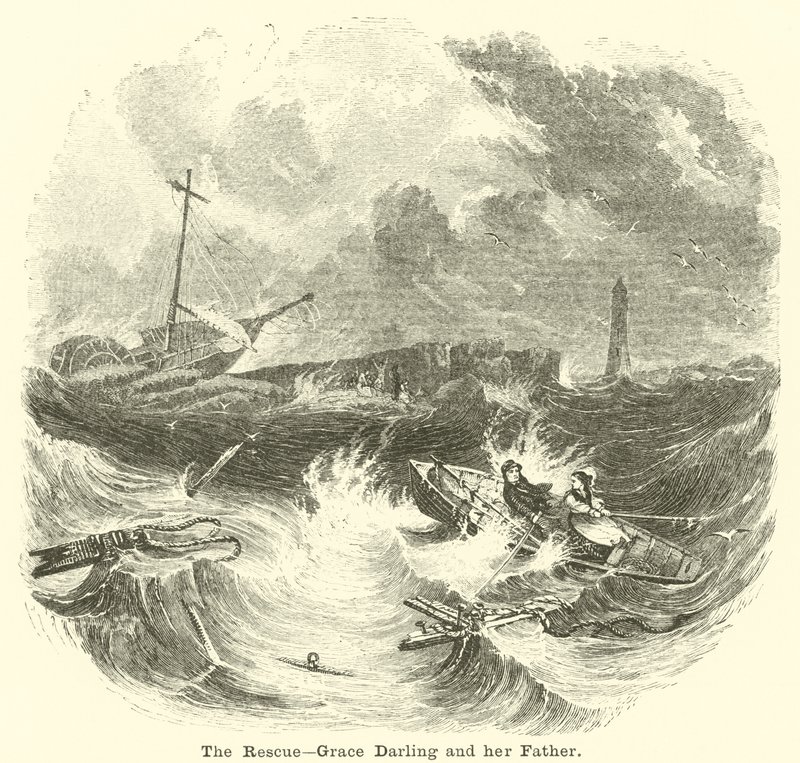 Le sauvetage, Grace Darling et son père - English School