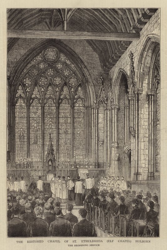 La chapelle restaurée de Sainte-Etheldreda (chapelle d
