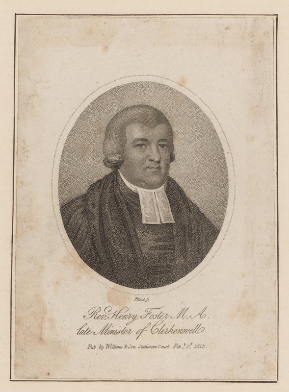 Le révérend Henry Foster, ancien ministre de Clerkenwell - English School