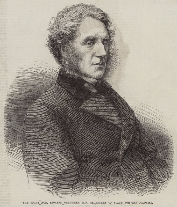 Le très honorable Edward Cardwell, MP, secrétaire d
