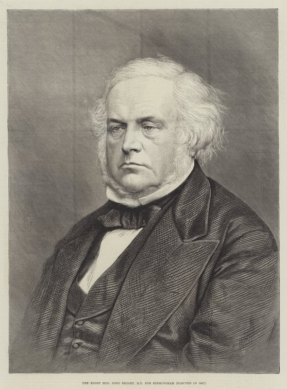 Le très honorable John Bright, député de Birmingham, élu en 1857 - English School