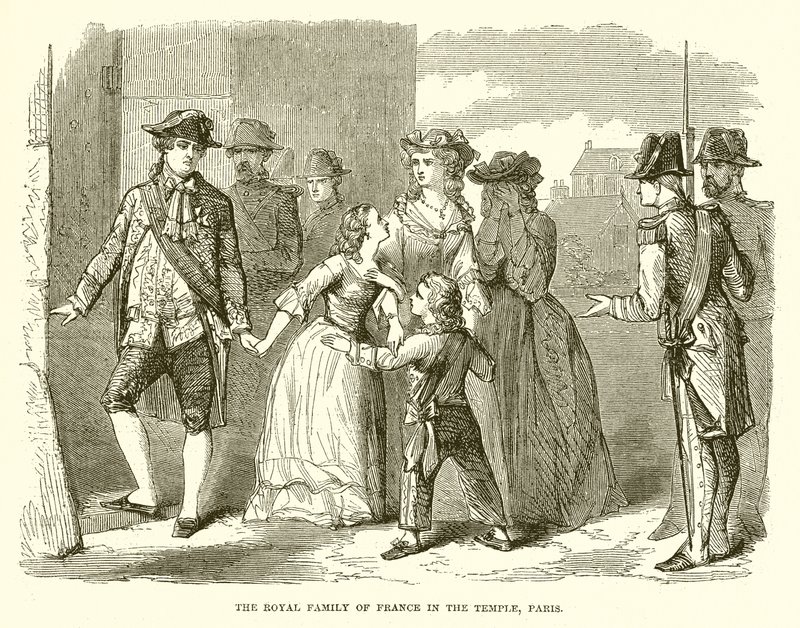 La famille royale de France au Temple, Paris - English School