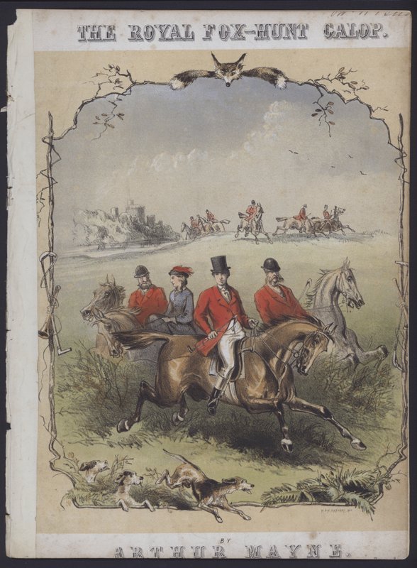 La chasse au renard royale, par Arthur Mayne (lithographie en couleur) - English School
