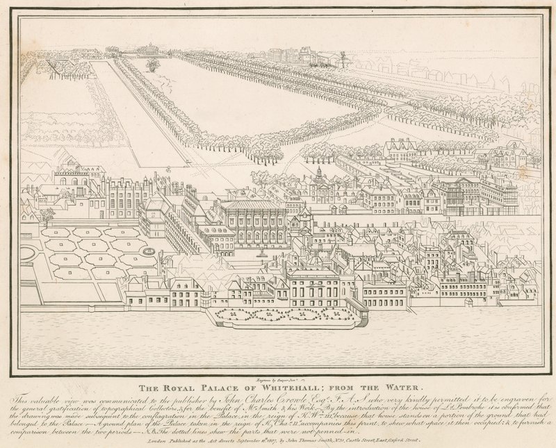 Le Palais Royal de Whitehall, depuis l