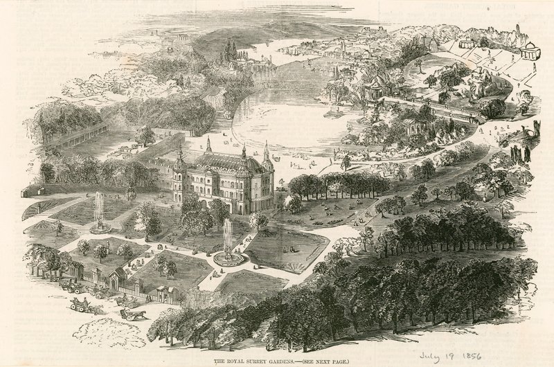 Les jardins royaux de Surrey (Surrey Zoological Gardens), Londres - English School