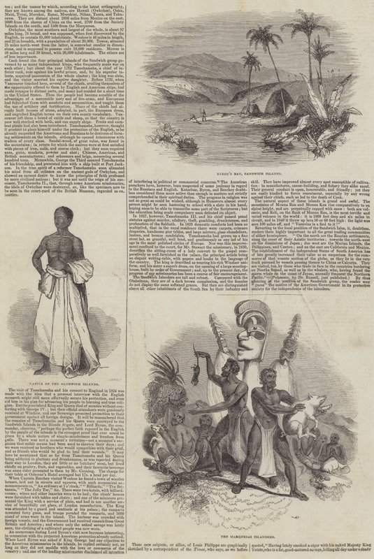 Les Îles Sandwich (gravure) - English School