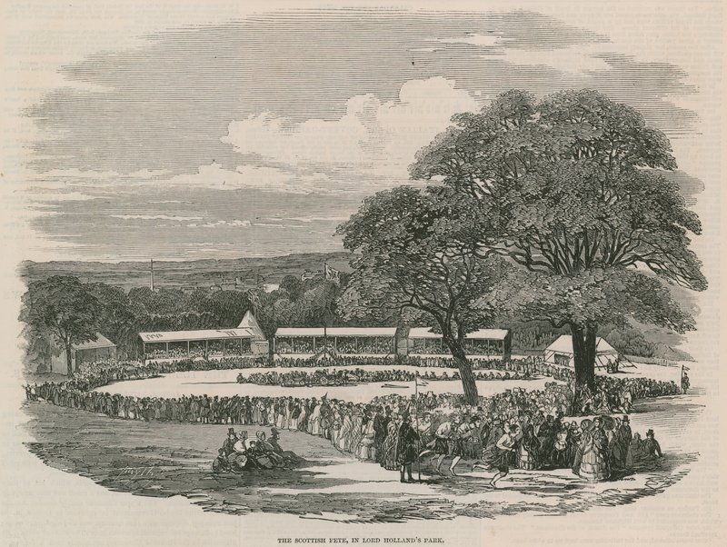 La fête écossaise dans le parc de Lord Holland - English School